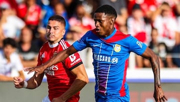 El ex Olimpia dejó números sólidos en su primera titularidad: 87 toques, 4 de 5 pases largos acertados y un carácter que encendió la reacción de Alverca ante Benfica.