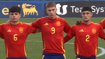 Xavi Espart, Arnu y Fortea, con la selección española sub-18.