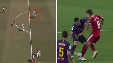 Aboulaye Ba (Rayo Vallecano) y Clement Lenglet (Barcelona) fueron expulsados por agresión gracias al VAR.