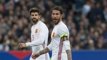 28/03/17 PARTIDO AMISTOSO SAINT DENIS
FRANCIA - SELECCION ESPAÑOLA ESPAÑA
SERGIO RAMOS PIQUE