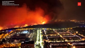 Las devastadoras imágenes del incendio en Madrid: la toma aérea da auténtico miedo