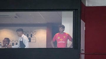 Vallejo, lesionado ante el Racing.