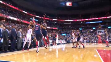 Empate y 0,4" para el final: John Wall y la barbaridad defensiva del año en la NBA