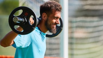 Borja Iglesias, durante la pretemporada con el Espanyol.