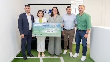 David Aganzo, Pilar Fernández, Estíbaliz Luzón, Francisco Javier de las Heras y Diego Rivas, en la sede de la AFE.