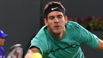 Del Potro, durante un partido en Indian Wells.