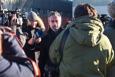 El exentrenador de la selección española de fútbol femenina, Jorge Vilda, a su llegada al juicio por el ‘caso Rubiales’, en la Audiencia Nacional de San Fernando de Henares.