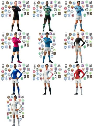Este es el aspecto de los 10 skins distintos, tanto chicos como chicas, que forman parte del conjunto