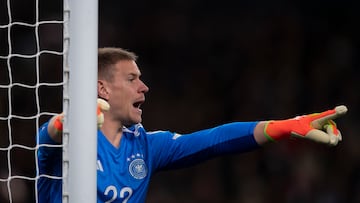 Ter Stegen, en un partido con la selección alemana.
