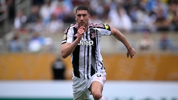 Dušan Vlahović, durante un partido con la Juventus perteneciente al Mundial de Clubes.
