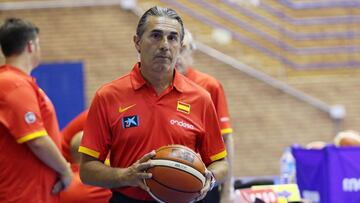 Sergio Scariolo, seleccionador nacional, durante un entrenamiento.