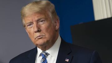 Donald Trump en una rueda de prensa.