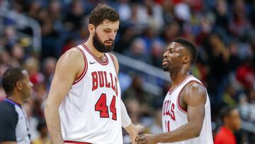 Nikola Mirotic, en un partido con los Chicago Bulls.
