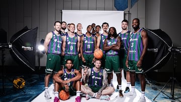 La plantilla del Unicaja, en la previa de la Copa Intercontinental FIBA 2024.