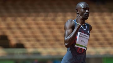 David Rudisha, durante una competición.
