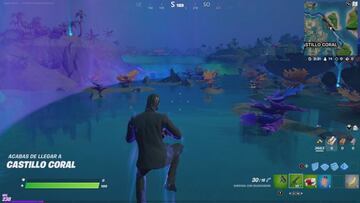 Castillo Coral se ha convertido en una zona de gravedad baja mientras que la nave nodriza sigue abduciendo pedazos del área