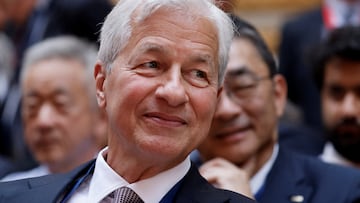 FILE PHOTO: CEO of Chase Jamie Dimon looks on as he attends the seventh "Choose France Summit", aiming to attract foreign investors to the country, at the Chateau de Versailles, outside Paris, on May 13, 2024. LUDOVIC MARIN/Pool via REUTERS/File Photo