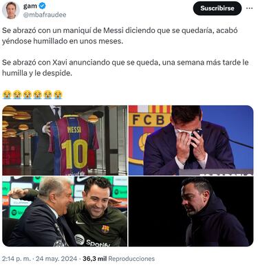 Las redes, sin piedad con la destitución de Xavi