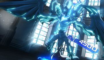 Fotograma de Yu-Gi-Oh! The Dark Side of Dimensions (2016), en el que vemos a Seto Kaiba al lado de su Neo Dragón de Ojos Azules Definitivo