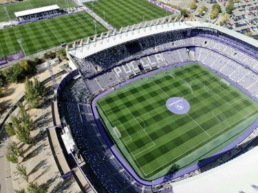 El césped de Zorrilla sufre su proceso de escarificación