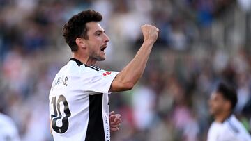 Borja Sánchez celebra un gol.