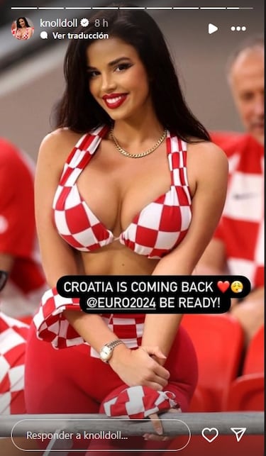 Ivana Knoll, la ‘novia del Mundial’, anuncia su regreso en la Eurocopa