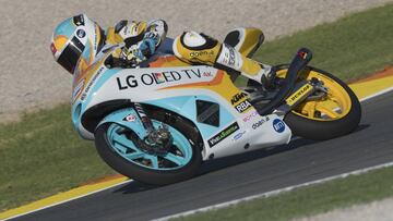 Juanfran Guevara, durante los entrenamientos libres del Gran Premio de la Comunidad Valenciana 2016.