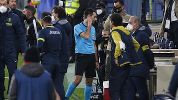 28/02/21 PARTIDO PRIMERA DIVISION
VILLARREAL - ATLETICO DE MADRID
GOLPE LESION CAPOUE VAR