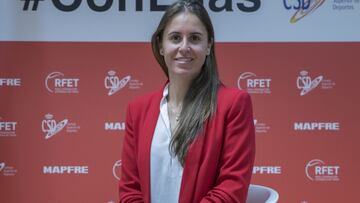 La capitana del equipo español de Copa Federación Anabel Medina posa durante un acto de presentación de la Copa Federación 2019.
