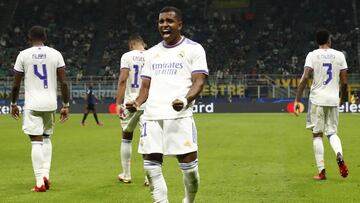 Rodrygo, en el Inter-Real Madrid.