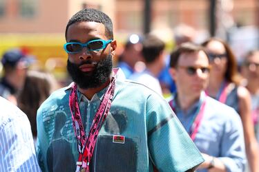 Odell Beckham Jr., jugador profesional estadounidense de fútbol americano, durante el Gran Premio de Mónaco de la Fórmula 1.