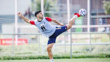 Asensio, en un entrenamiento con la Selección.