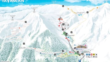Mapa de pistas estación esquí Tavascan