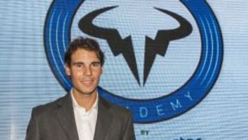 Rafa Nadal, en el acto de colocación de la primera piedra de su Academia.