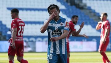 Partido Deportivo de La Coruña - Zamora. keko tristeza