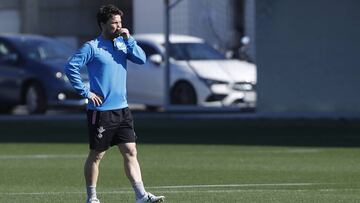 Rubi, en un entrenamiento.