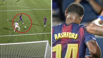 Rashford se queda solo sin portero y hace esto: ni el culé se lo cree