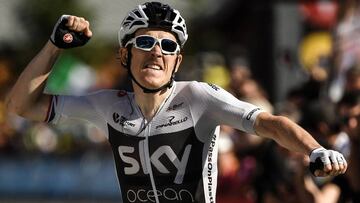 Geraint Thomas venció en La Rosère y se enfundó el maillot amarillo.