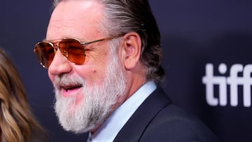 Cast member Russell Crowe poses during the red carpet for the film "Nuremberg" as the Toronto International Film Festival (TIFF) returns for its 50th edition in Toronto, Ontario, Canada, September 7, 2025. REUTERS/Mark Blinch