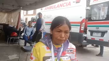 La atleta mexicana Candelaria Rivas, tras ganar el Ultramaratón de los Cañones