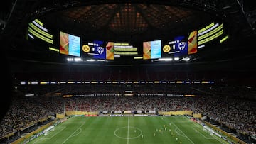 El impresionante Mercedes Benz-Stadium de Atlanta, donde se jugará el partido de hoy.