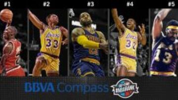Jordan, el mejor de siempre; LeBron, por encima de Magic