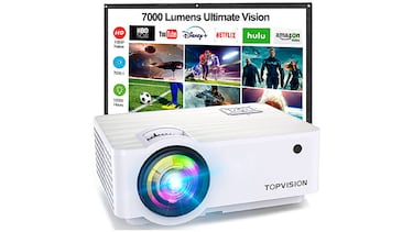 Tenemos un proyector de 300 pulgadas para organizar un maratón de cine en Navidad