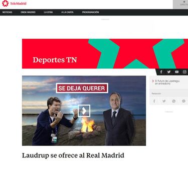 Telemadrid: Laudrup se ofrece para el banquillo del Madrid