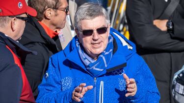 Thomas Bach, presidente del COI, en los Campeonatos del Mundo de esquí alpino.