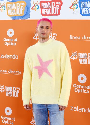 Lucas a su llegada a la alfombra roja.