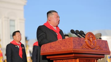 North Korea's leader Kim Jong Un attends the 75th Founding Anniversaries of Mangyongdae and Kang Pan Sok Revolutionary Schools Marked with Grand Ceremony, in in Pyongyang, North Korea, in this undated photo released on October 12, 2022 by North Korea's Korean Central News Agency (KCNA). KCNA via REUTERS ATTENTION EDITORS - THIS IMAGE WAS PROVIDED BY A THIRD PARTY. REUTERS IS UNABLE TO INDEPENDENTLY VERIFY THIS IMAGE. NO THIRD PARTY SALES. SOUTH KOREA OUT. NO COMMERCIAL OR EDITORIAL SALES IN SOUTH KOREA.
