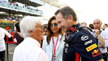 Ecclestone con Horner, en Abu Dhabi 2019.