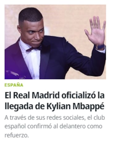 Impacto mundial por Mbappé