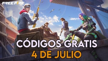 Free Fire códigos gratis 4 de julio